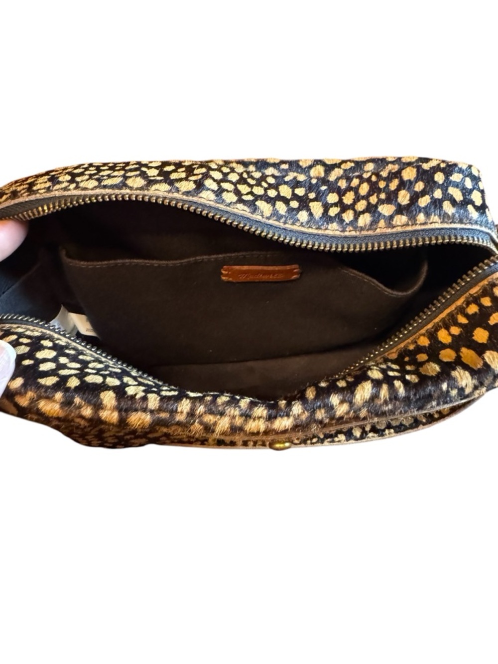 Madewell The Transport Camera Crossbody Bag in Leopard Print Calf Hair - Picture 9 of 13